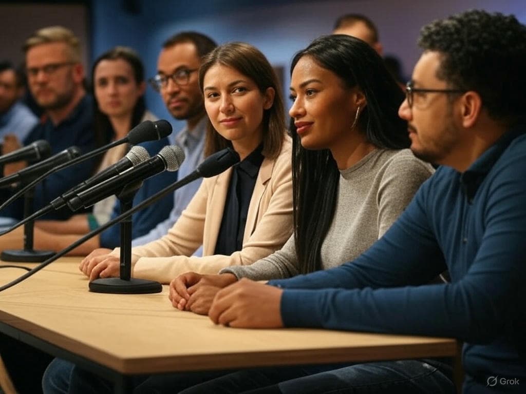 People on a panel